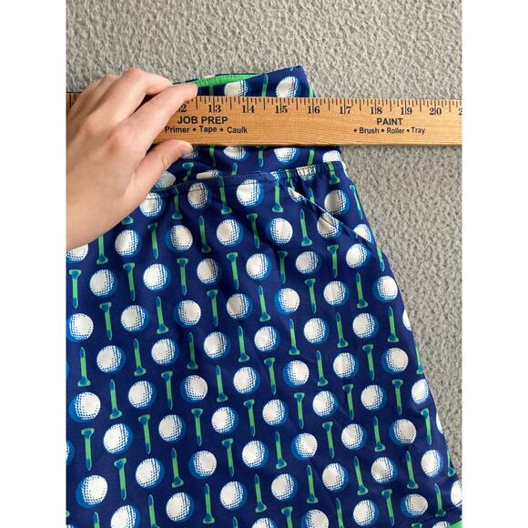 Birdies And Bows Skort XL Golf Pockets Pull On Stretch Blue Green Athletic Prep - Picture 11 of 12